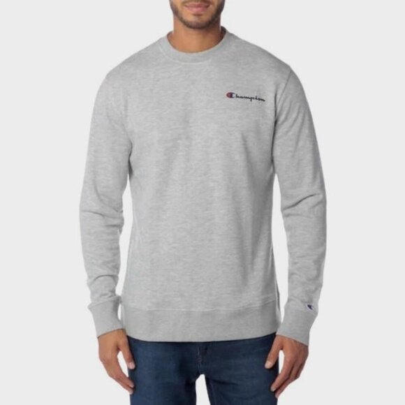 NEW Champion Men's L Crewneck Sweatshirt Gray Cotton Blend - Picture 1 of 10